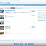 Front End - My Groups