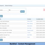 BackEnd - Content Management