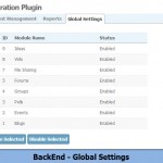 BackEnd - Global Settings